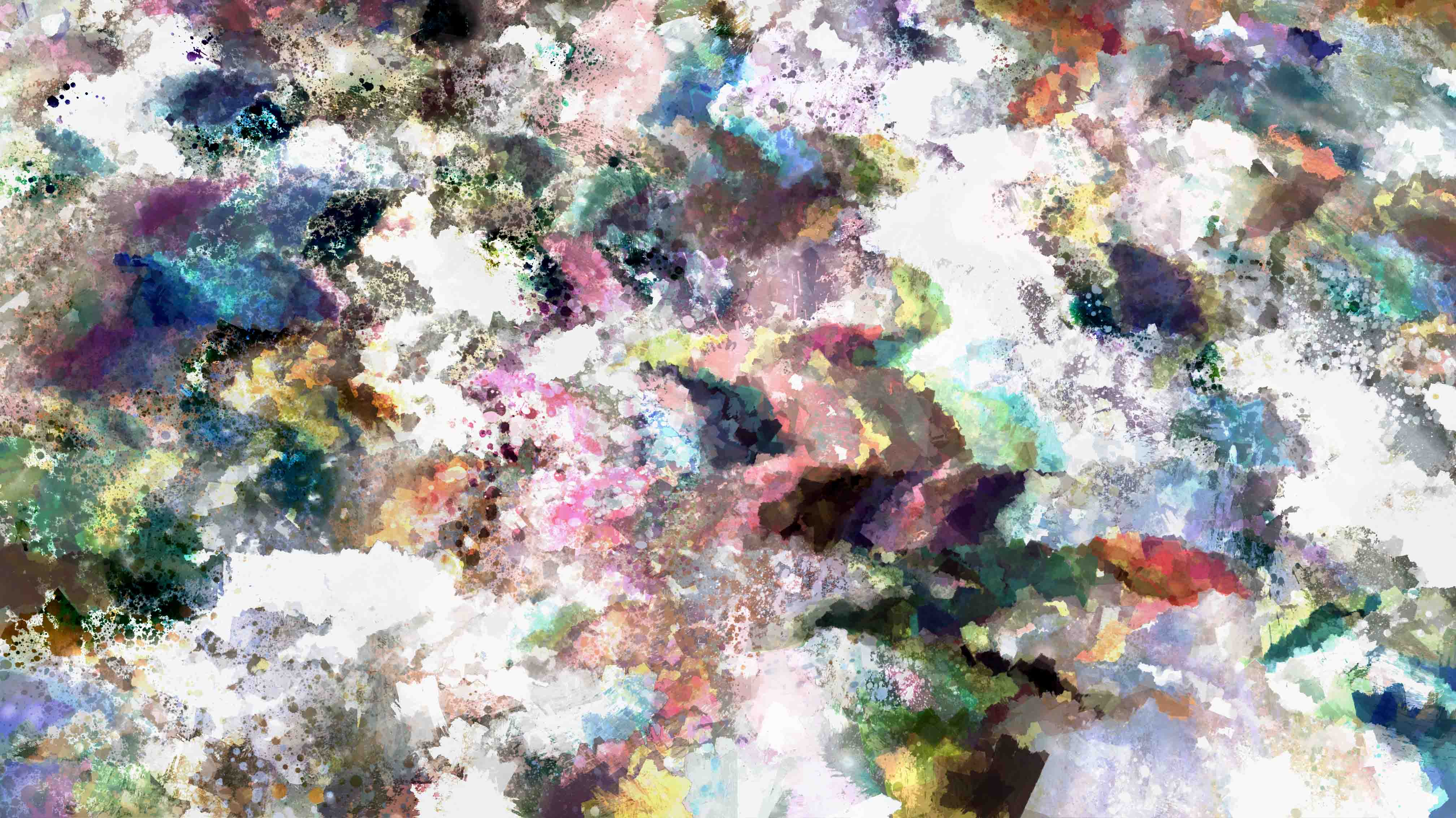 A digital abstract expressionist work made by painting brush strokes over a photograph of soap