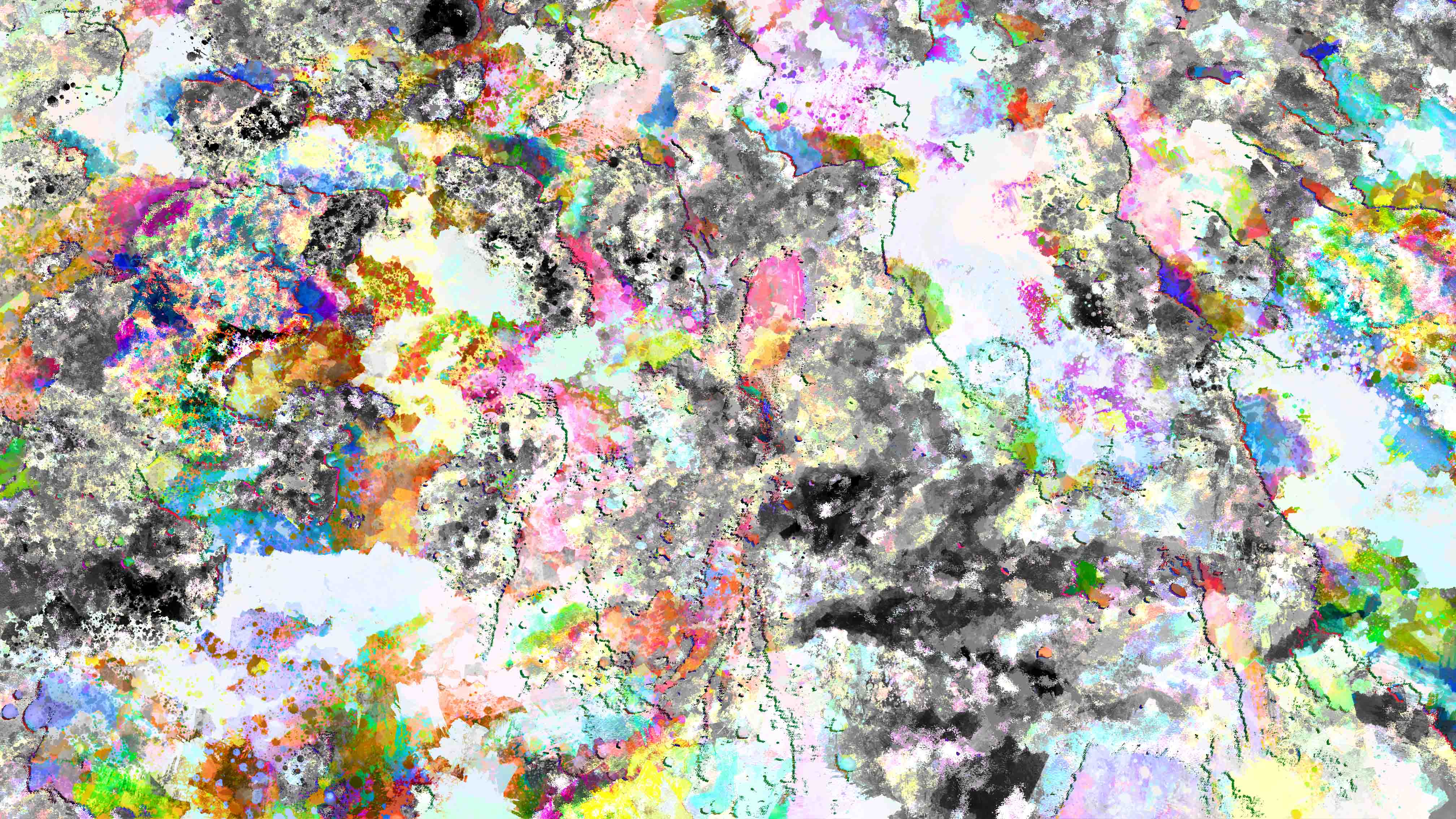 A digital abstract expressionist work made by painting brush strokes over a photograph of soap