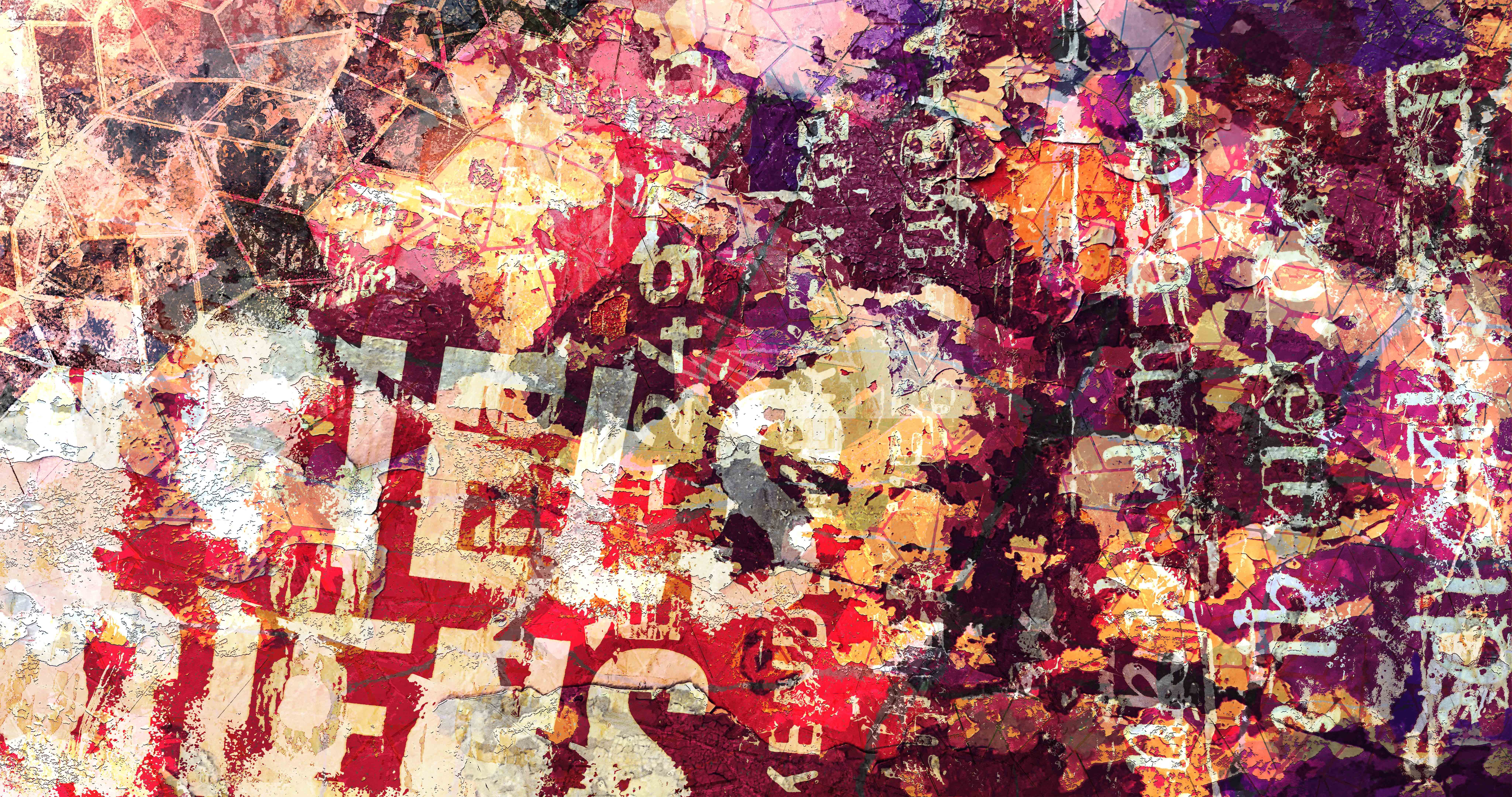 an abstract photographic expressionist artwork comprising 
