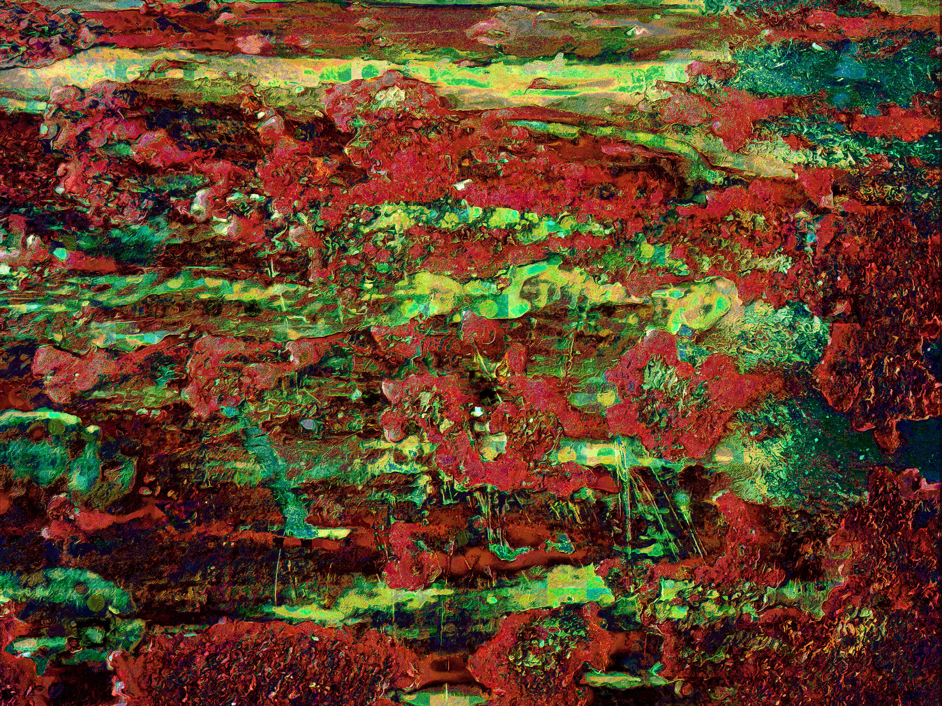 Iterative destruction of iterative decay (a rusted wall)
