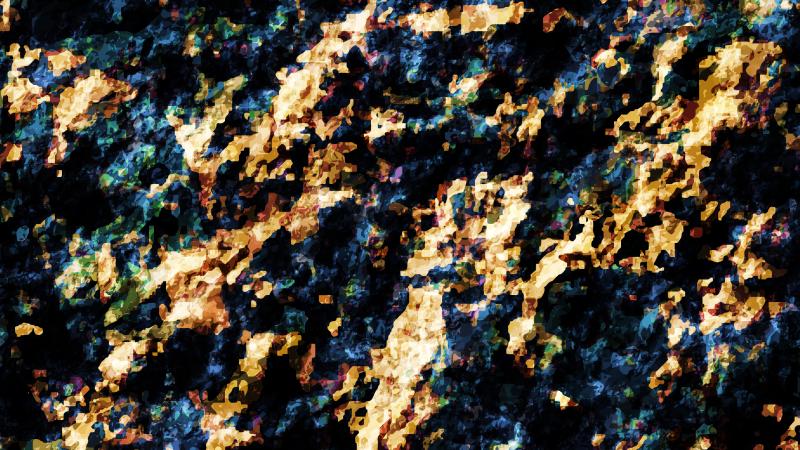 abstract expressionist nonsense in gold and teal